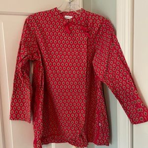 Little Handprint Red Tunic Top